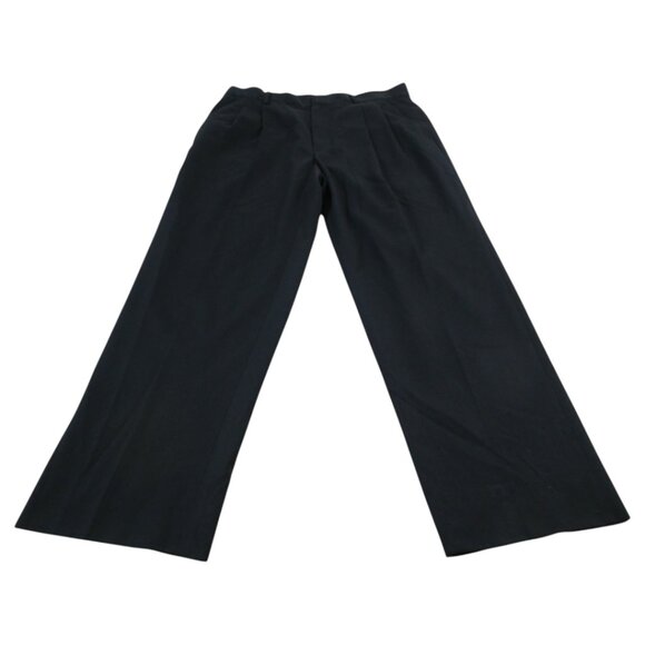 Greg Norman Golf Chino Pants Mens 34x30 Black Pleated Performance Straight Leg - Picture 1 of 8